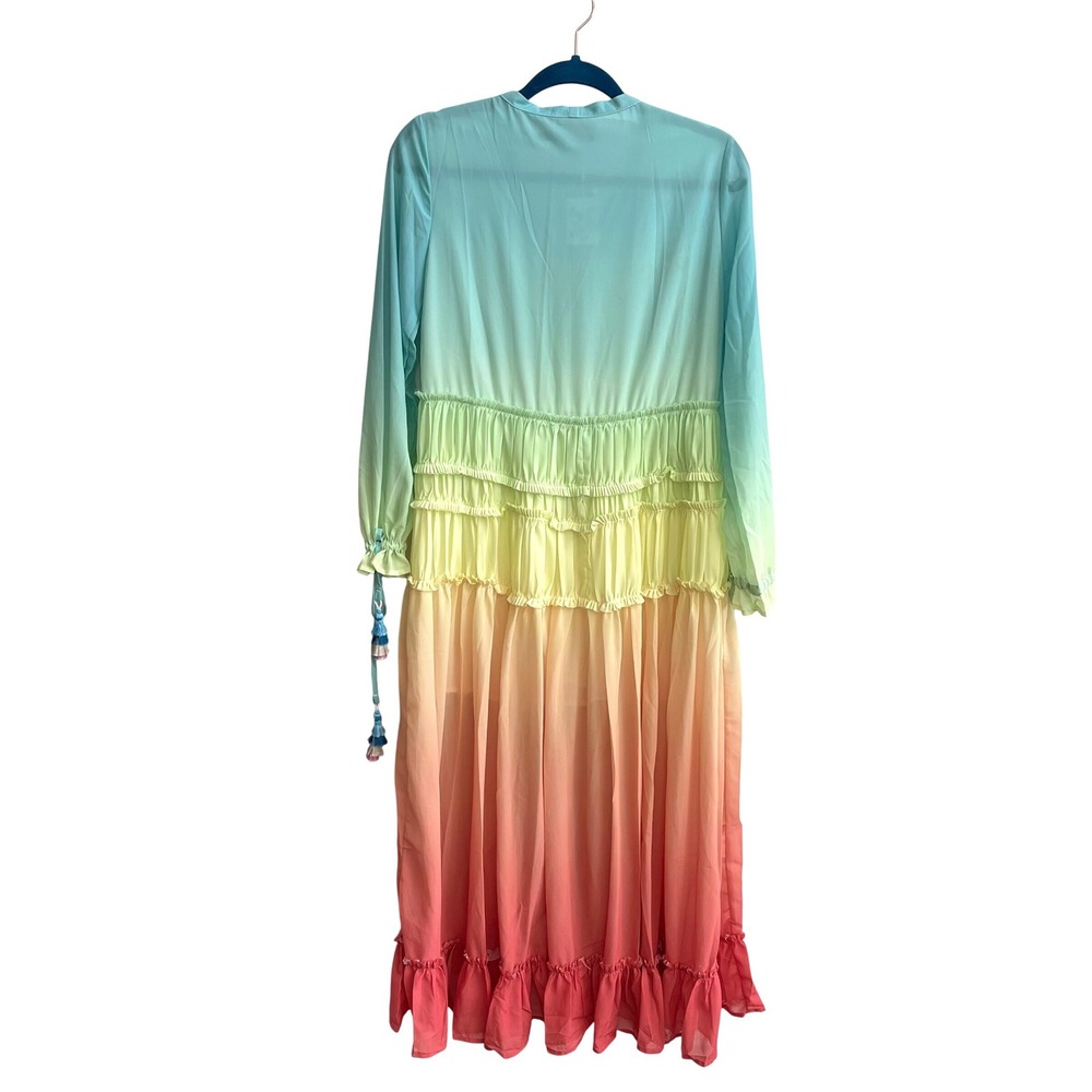 Gradient Ruffle Maxi Dress - Multi - Picture 5 of 10